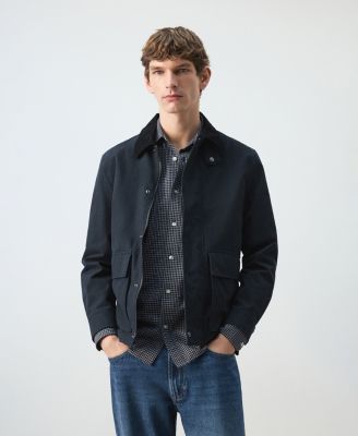 Men's Corduroy Collar Water-Repellent Jacket