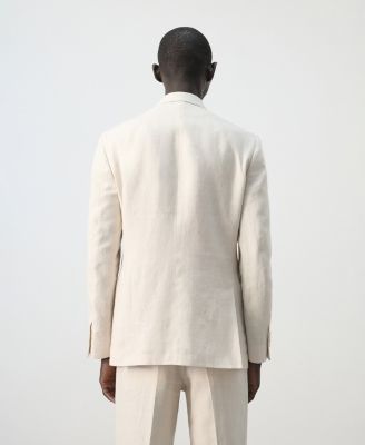 Men's Amalfi Linen Slim-Fit Double-Breasted Suit Blazer