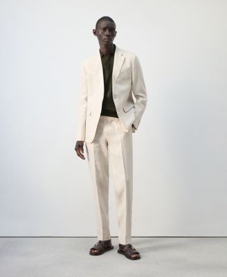Men's Amalfi Linen Slim-Fit Suit Pants