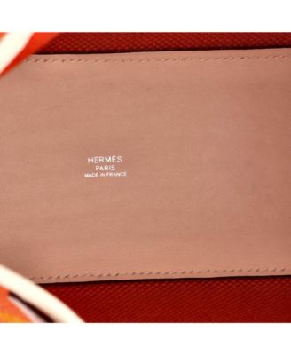 27 Cabas H en Biais Tote Canvas with Leather