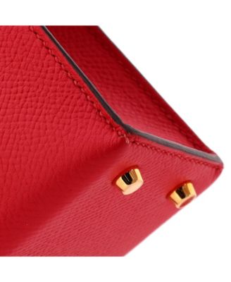 Kelly 20 Handbag Red Epsom with Gold Hardware