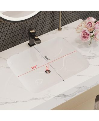 29.9" Floating Bathroom Vanity with Ceramic Sink, Sintered Stone Top, 2 Soft Close Drawers, Wall Mounted for Small Bathrooms
