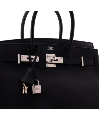 Birkin 30 Handbag Black Epsom with Palladium Hardware