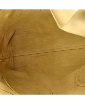 Debossed Cut-Out Hobo Bag Leather