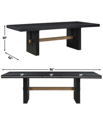 Macai 9-Pc. Wood Dining Set (Rectangular Table + 8 Upholstered Side Chairs)