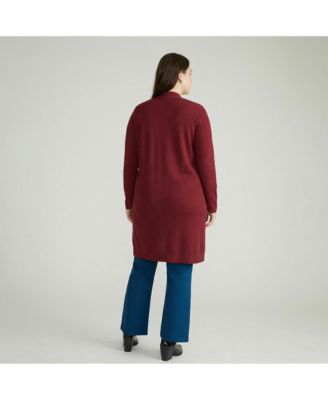 Plus Size Double Knit Sweater Cardigan