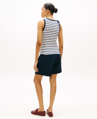 Women's Bow Detail Crew Neck Tank Top