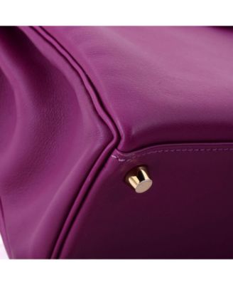 Kelly 25 Handbag Purple Swift with Gold Hardware
