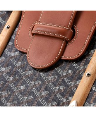 PM Saigon Top Handle Bag Coated Canvas with Leather