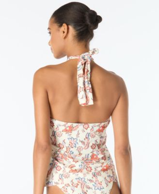 Women's Cross-Over Printed Tankini Top