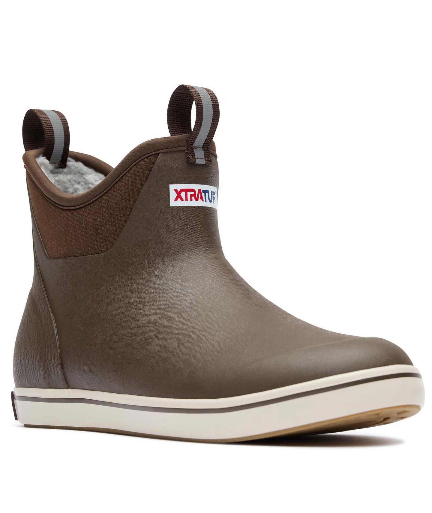 Мужские ботинки XTRATUF Fleece Lined Ankle Deck Boot, цвет: Коричневый — фото 1