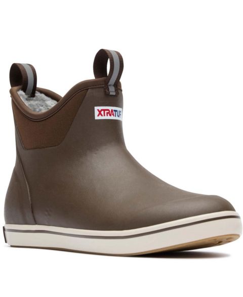 Мужские ботинки XTRATUF Fleece Lined Ankle Deck Boot, цвет: Коричневый