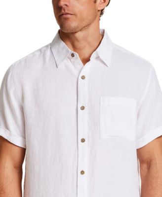 Men's Regular-Fit Solid Button-Down Linen Shirt