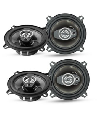 5Core Coaxial Car Door Speakers 5” 4Pcs 350W 4Ohm 2 Way Component Subwoofer Audio w Super Tweeter