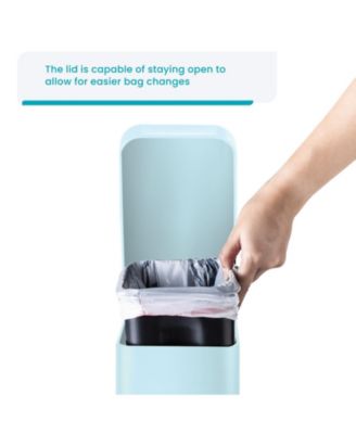 1.3 Gallon Slim Stainless Steel Trash Can with Step On Pedal and Soft Close Lid