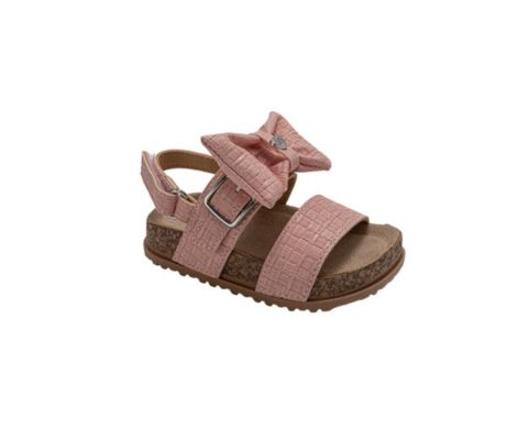 Сандалии PIXIE BLOOM Sandals - Cute Footbed Sandals and Flat Summer Shoes with Puffy Bow для девочек, цвет: Светлый розовый