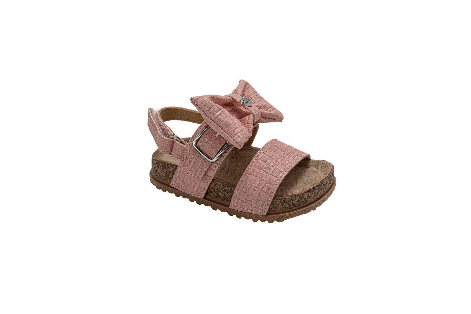 Big Girls Sandals - Cute Footbed Sandals and Flat Summer Shoes with Puffy Bow