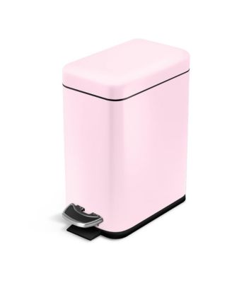 1.3 Gallon Slim Stainless Steel Trash Can with Step on Pedal and Soft Close Lid