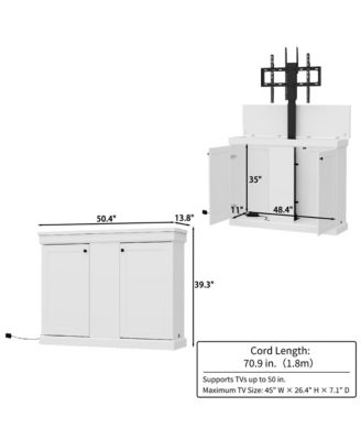 50" Automatic Lifting TV Stand with Remote Control and Safety Limiter