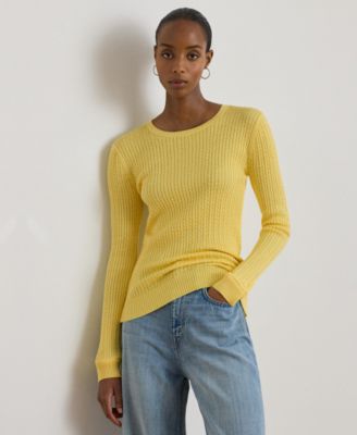Women's Mini-Cable Crewneck Sweater