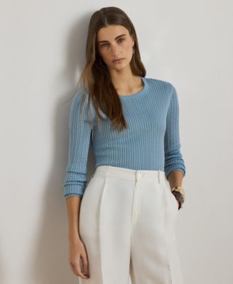 Women's Mini-Cable Crewneck Sweater