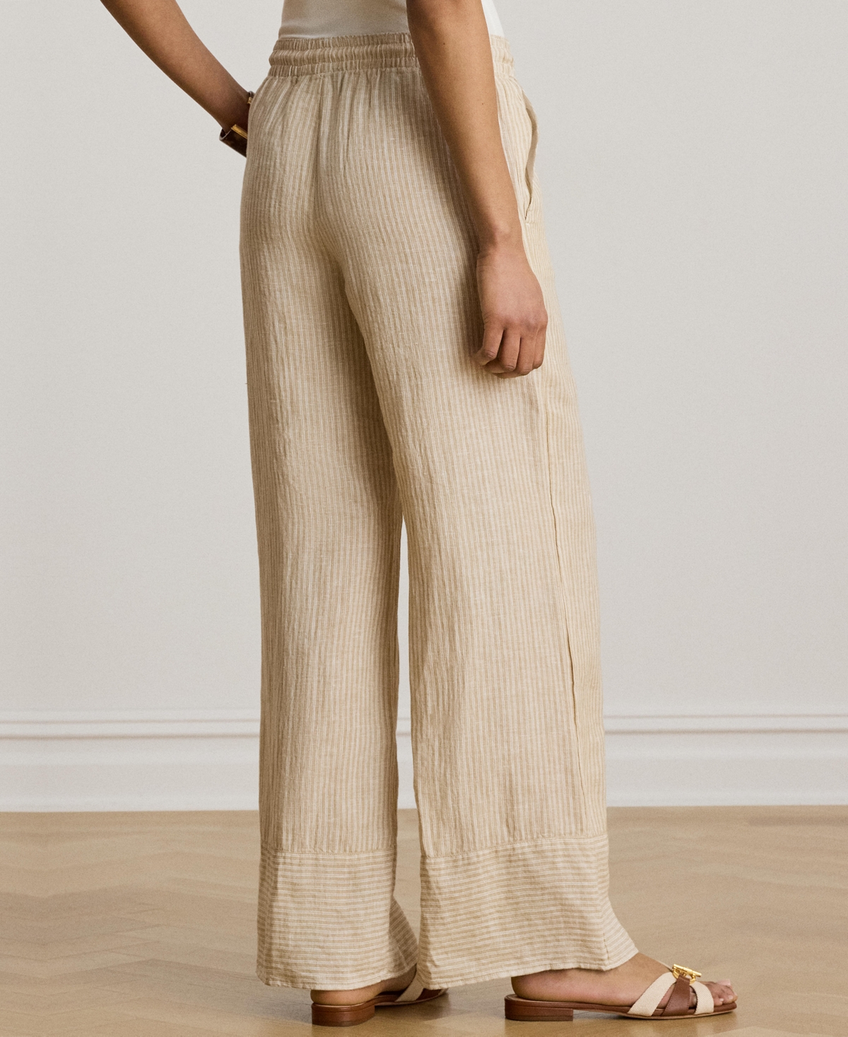 Lauren Ralph Women's Striped Wide-Leg Pants