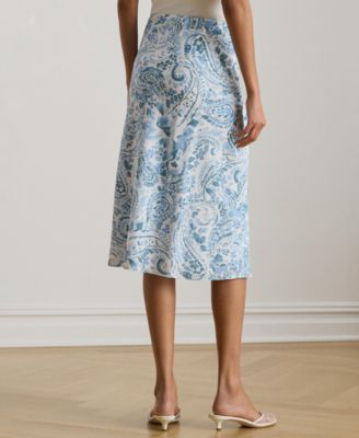 Women's Paisley A-Line Midi Skirt