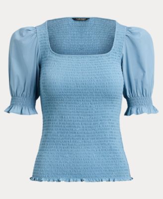 Women's Puff-Sleeve Square Neck Top