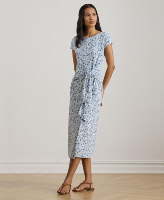 Women's Floral Boat Neck Dress