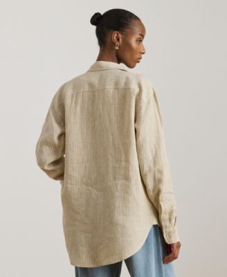 Women's Striped Long-Sleeve Shirt