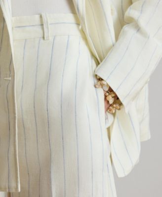 Women's Striped Wide-Leg Pants