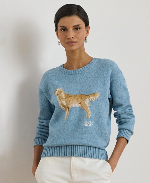 Женские Lauren Ralph Lauren Women's Cotton Dog Sweater