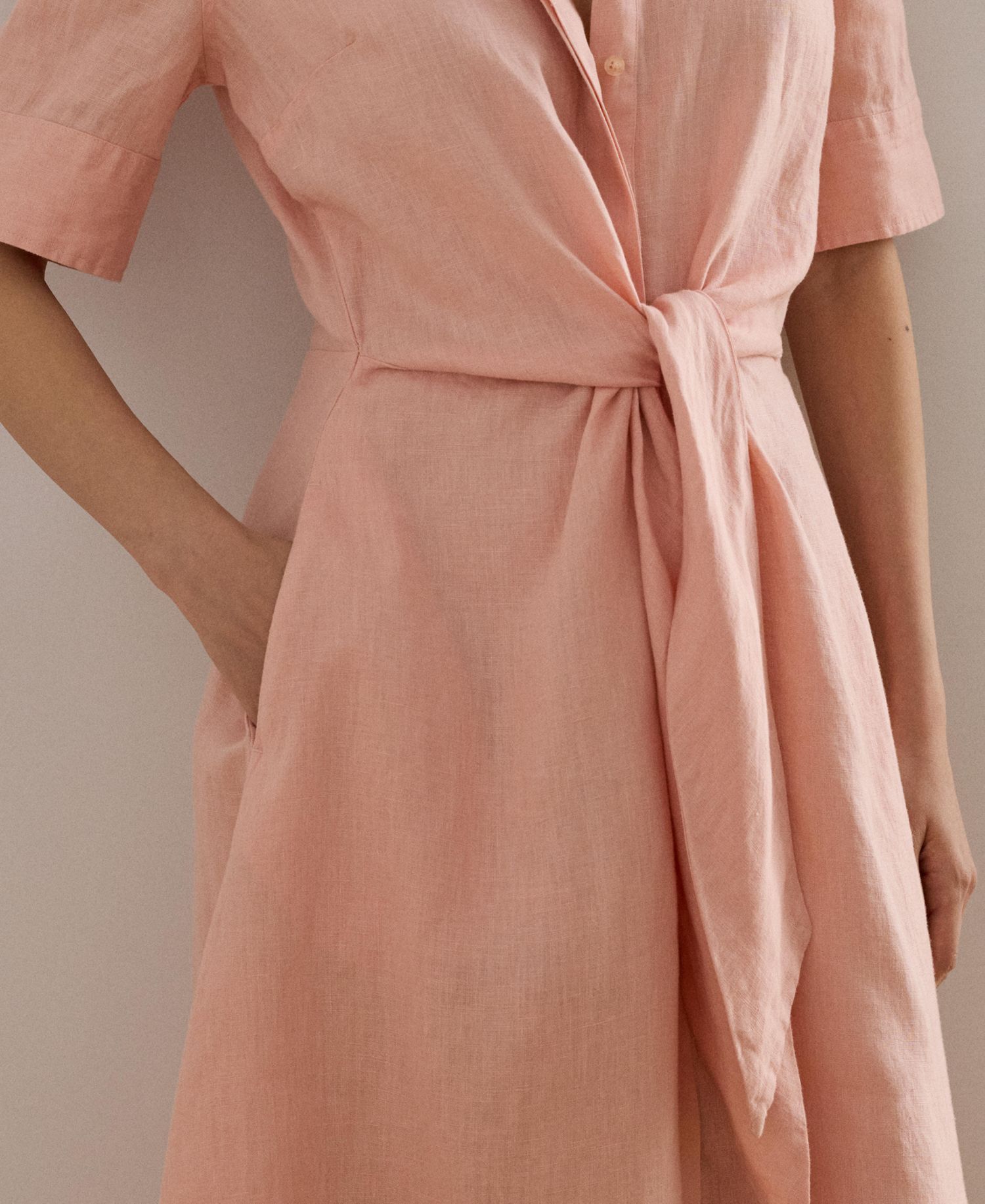 100% Linen Shirt Dress
