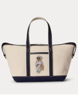 Women's Bear Canvas Mini Shopper Tote