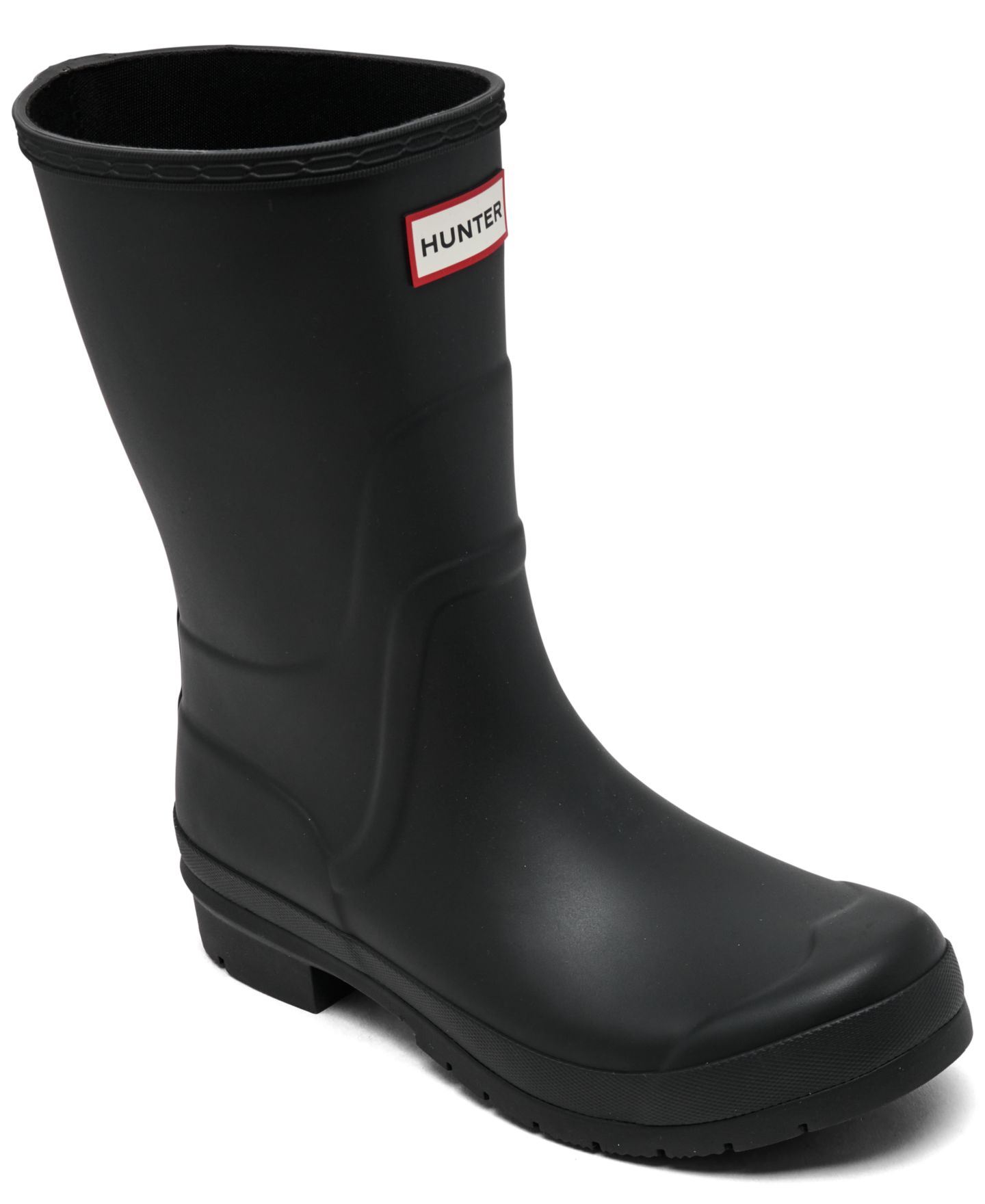 Женские ботинки Hunter Liberty Tall Waterproof Rain Boots, цвет: Чёрный — фото 1