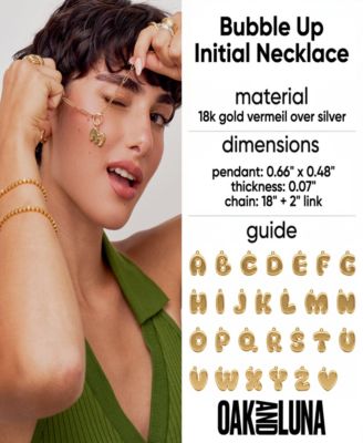 Bubble Up Initial Necklace