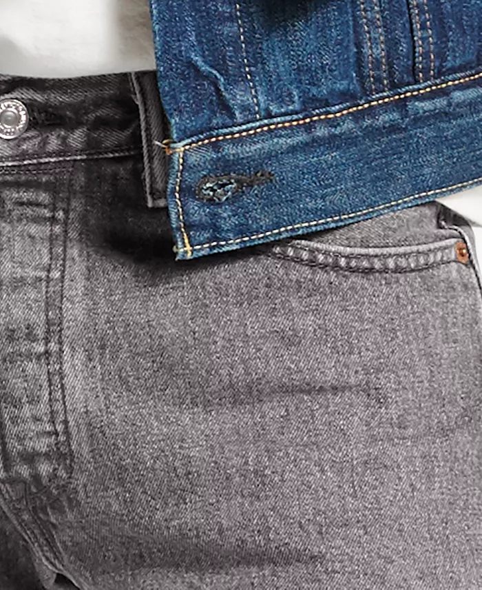Men's 501 Straight-Fit Button Fly Stretch Jeans - thumbnail 8