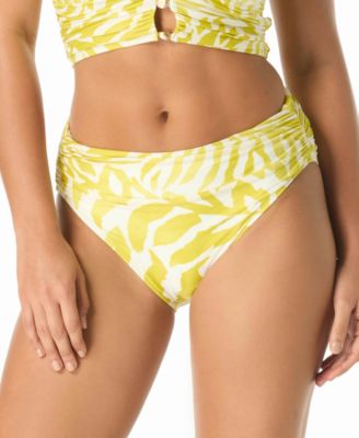 Women's Shirred High Cut Full Coverage Bottoms