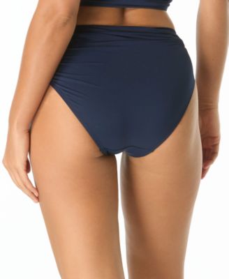 Women's Shirred-Waist Bikini Bottoms 