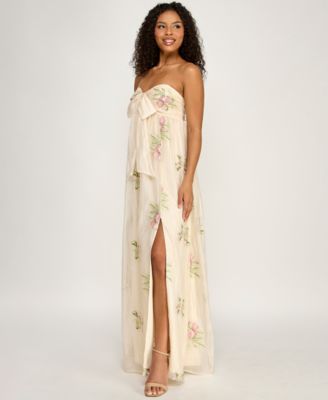 Women's Tan/Beige Floral Wedding Guest Dresses | Macy's