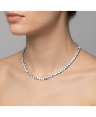 Dazzling Cubic Zirconia Tennis Necklace