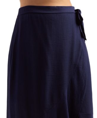 Women's Textured Tulip Ruffle A-Line Skirt
