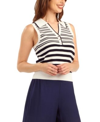 Women's Halter Polo Sleeveless Sweater