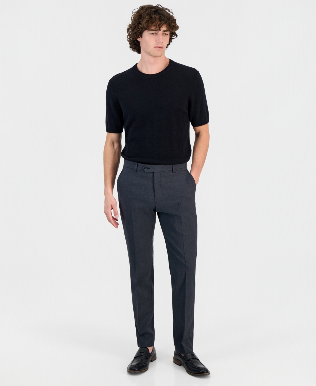 Tommy Hilfiger Men's Modern-Fit Wool Th-Flex Stretch Suit Separates Pant - Charcoal