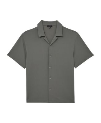 Men's Textured Cuban-Collar Shirt