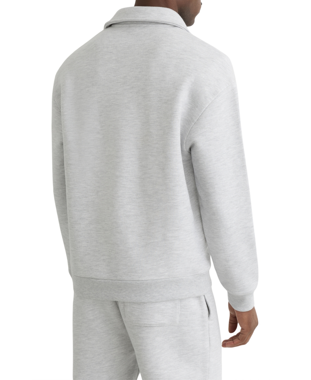 Reiss Men's Cotton-Blend Heavyweight Zip Sweatshirt