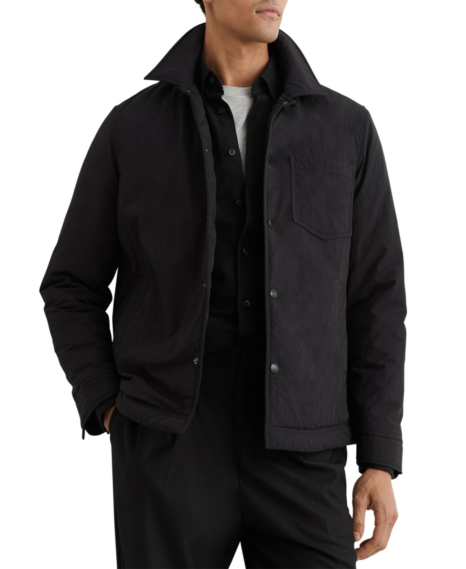 Men's Vasey Quilted Press-Stud Overshirt