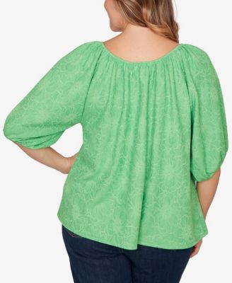 Plus Size Textured Convertible Knit Top