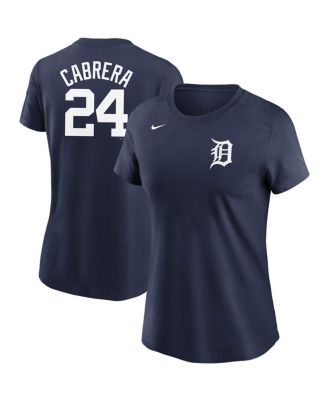 Women's Miguel Cabrera Navy Detroit Tigers Name & Number T-Shirt