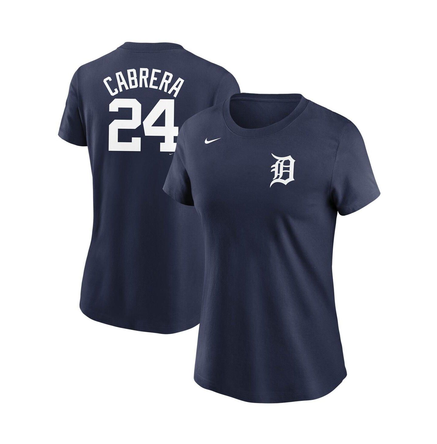 Женская футболка Nike Miguel Cabrera Navy Detroit Tigers Name & Number — фото 1